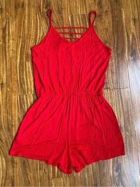 3/$25 Target Mossimo Juniors Red Strappy Lightweight Shorts Romper XS Casual